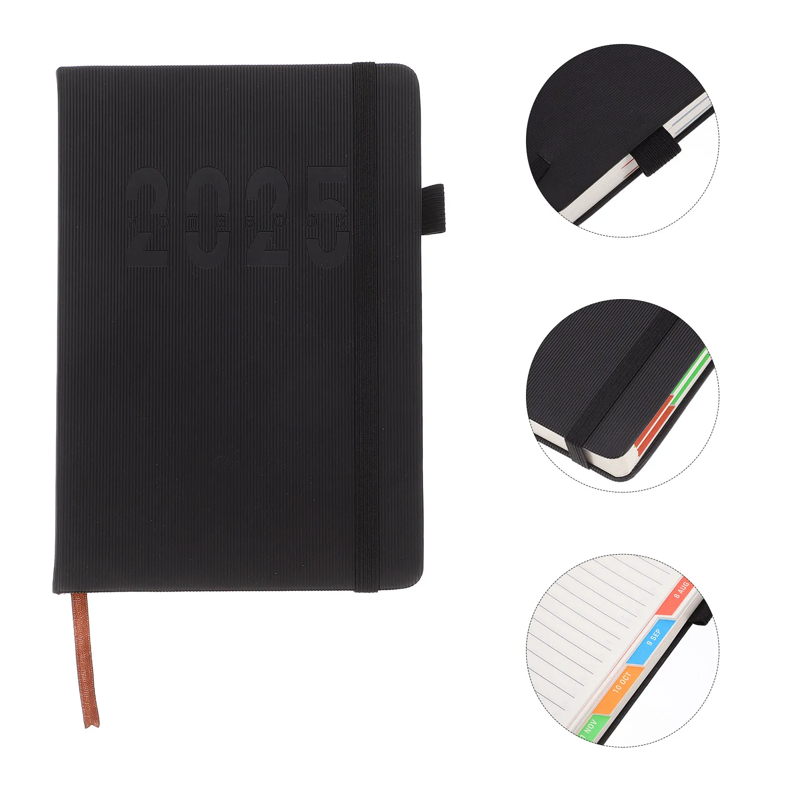 

Pocket Calendar 2025 Mini PU Soft Cover Refillable Planner Binder Weekly Monthly Time Management Daily Schedule