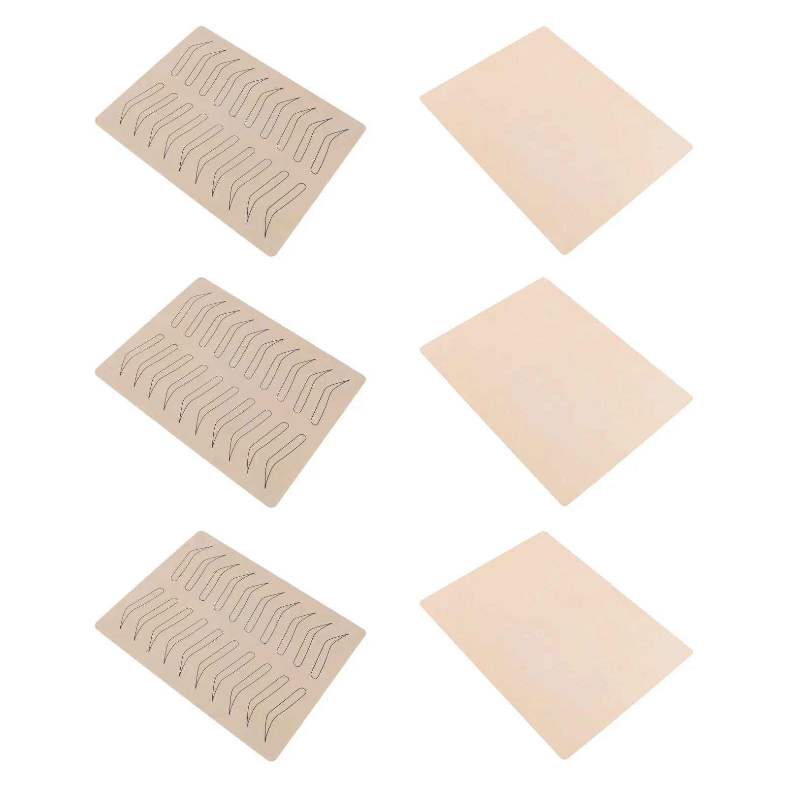 

6Pcs Practice Skin for Tattooing Microblading Eyebrow Flexible No Ink Needed Double Side Salon Training Sheet