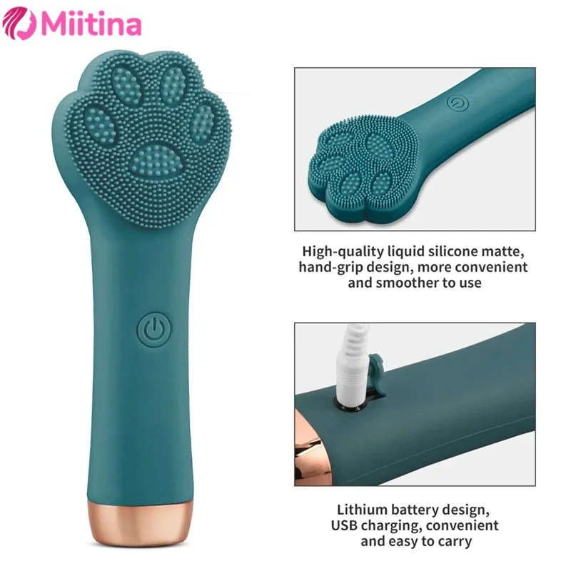 Miitina USB rechargeable blackhead remover, pore cleansing, electric silicone cleansing brush, vibrating sonic massager