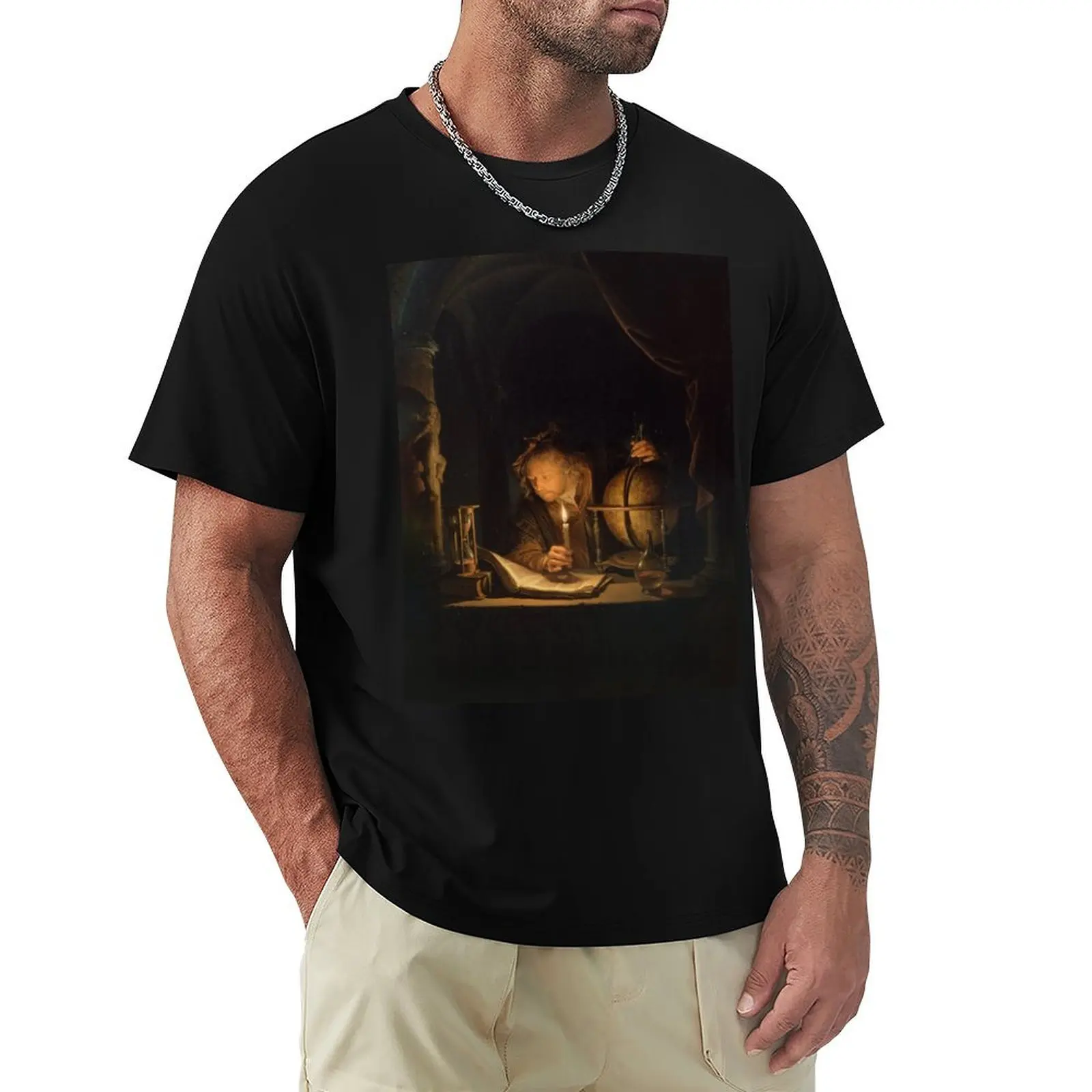 

Astronomer by Candlelight Gerrit Dou 1659 Renaissance Art T-Shirt heavyweights anime luxury clothes men