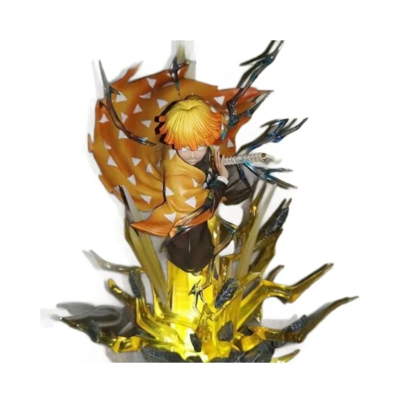قاتل الشياطين: كيميتسو نو يابا - زينيتسو أجاتسوما "جيانكي" فير. تمثال GK مع منحوتات مزدوجة الرأس وميزة إضاءة LED #5