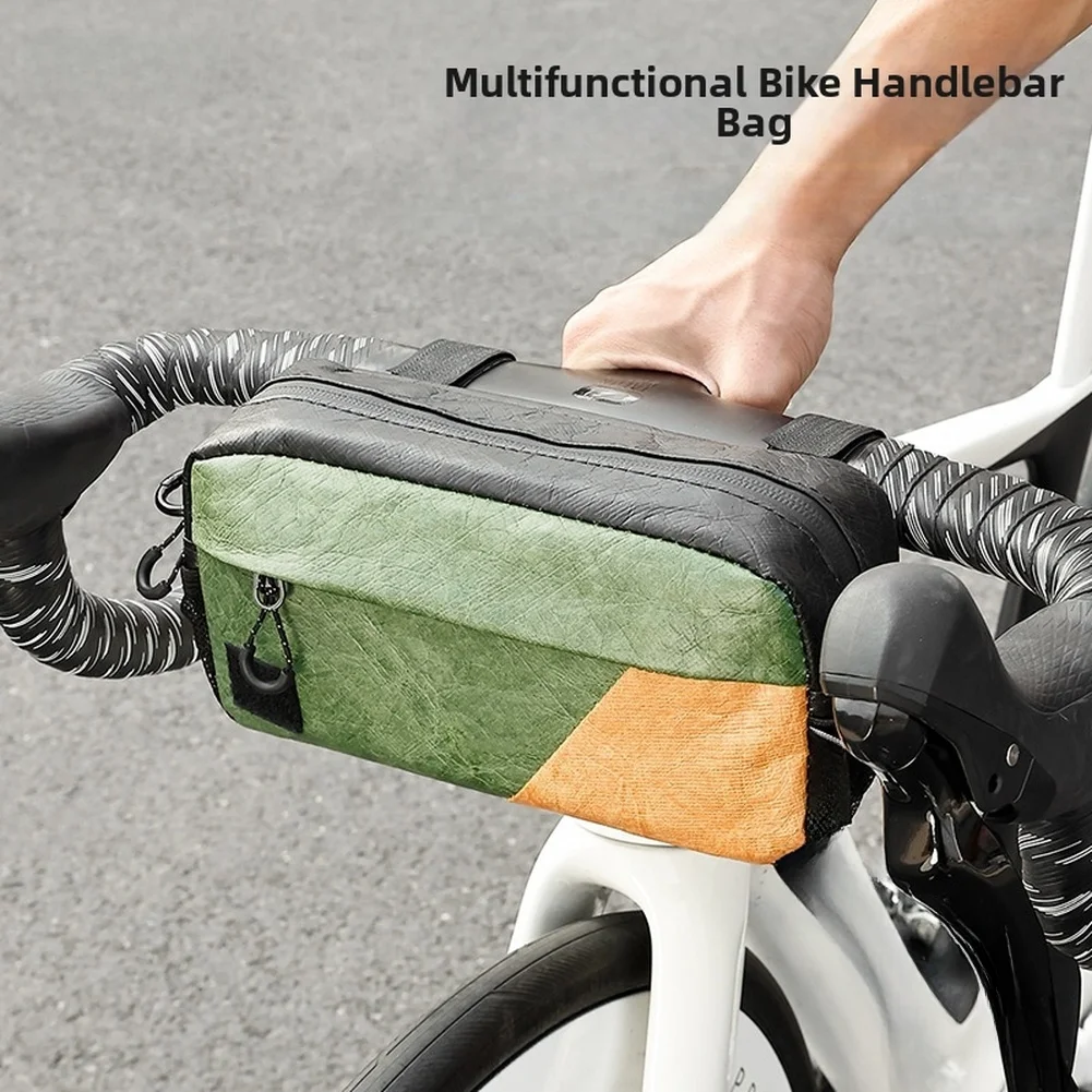 

Велосипедная сумка на руль 22x10x7 см, водонепроницаемая, из ТПУ и полиэстеровой ткани, для хранения запасных камер, телефонов, ключей и мелкого снаряжения