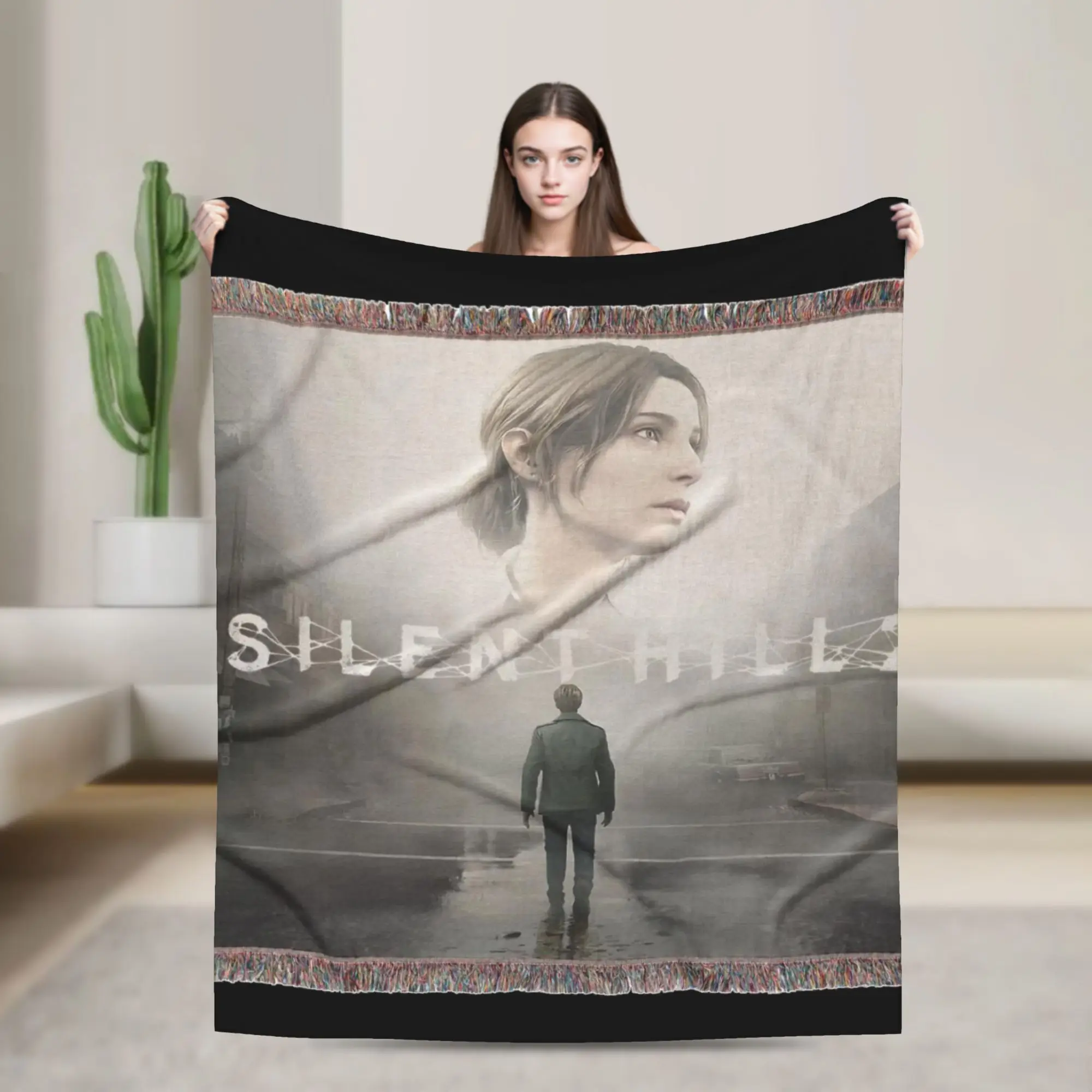 

Silent Hill 2 Game Blankets Airplane Travel Bedding Throws For Couch Chair Sofa Bed Warm Soft Custom DIY Quality Bedspread