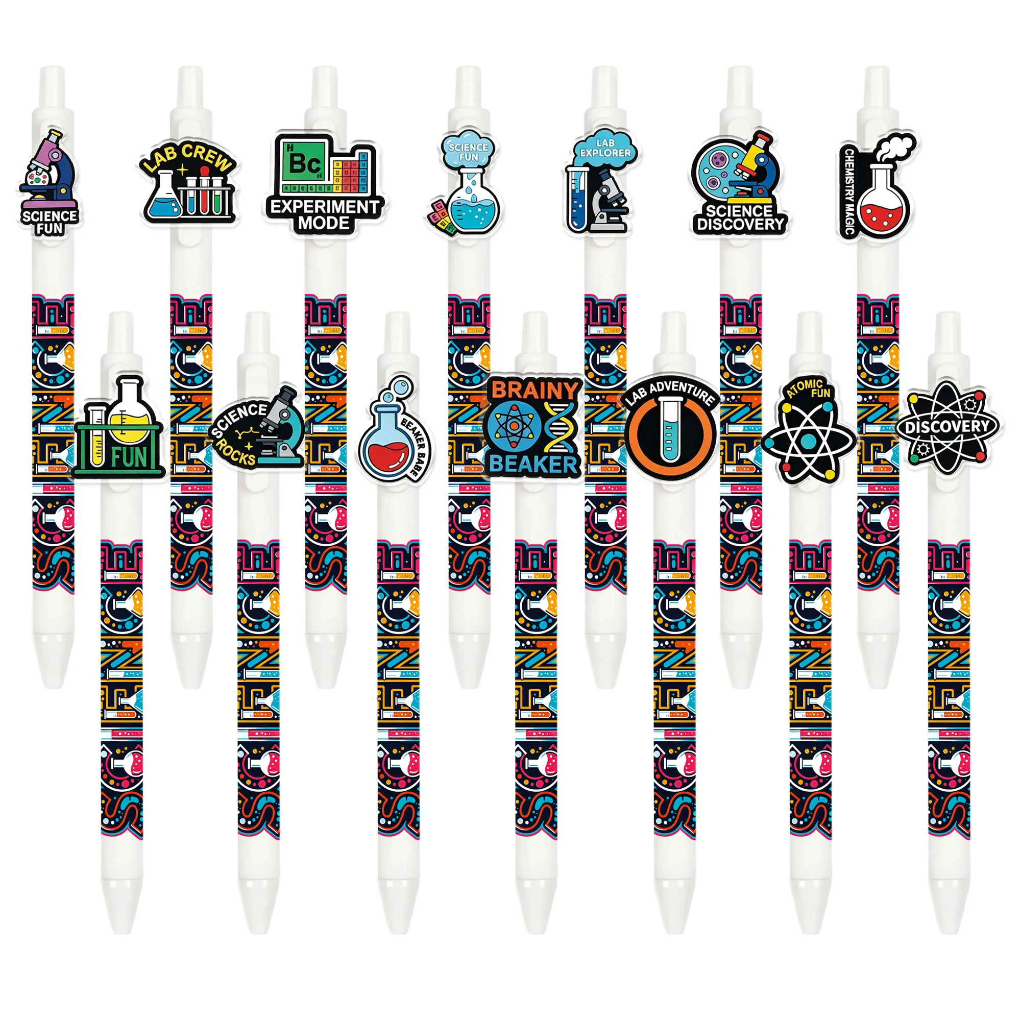 

14 pieces / 20 pieces creative experiment bottle pattern ballpoint pens, black ink signature pens
