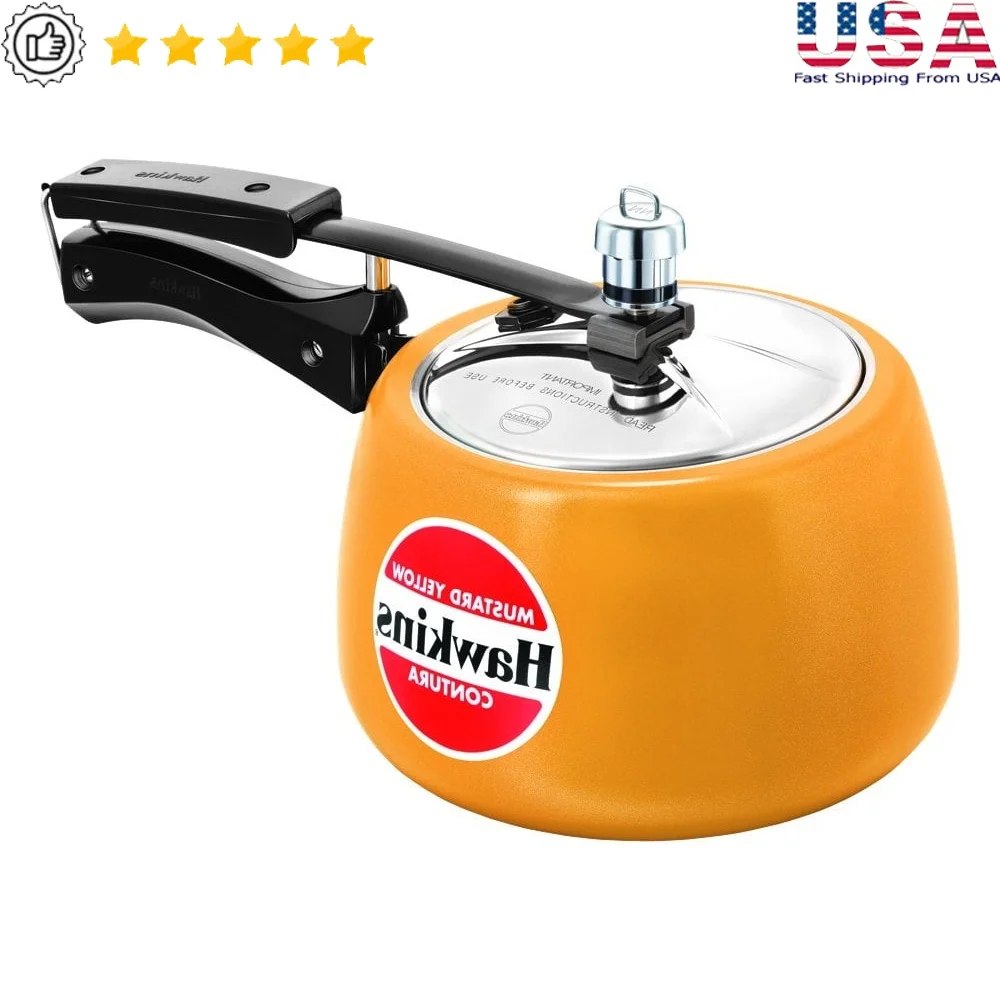 

Ceramic Coated Pressure Cooker 3L Stain Resistant Stainless Steel Lid Stay Cool Handles Safe Cooking 3-4 Persons