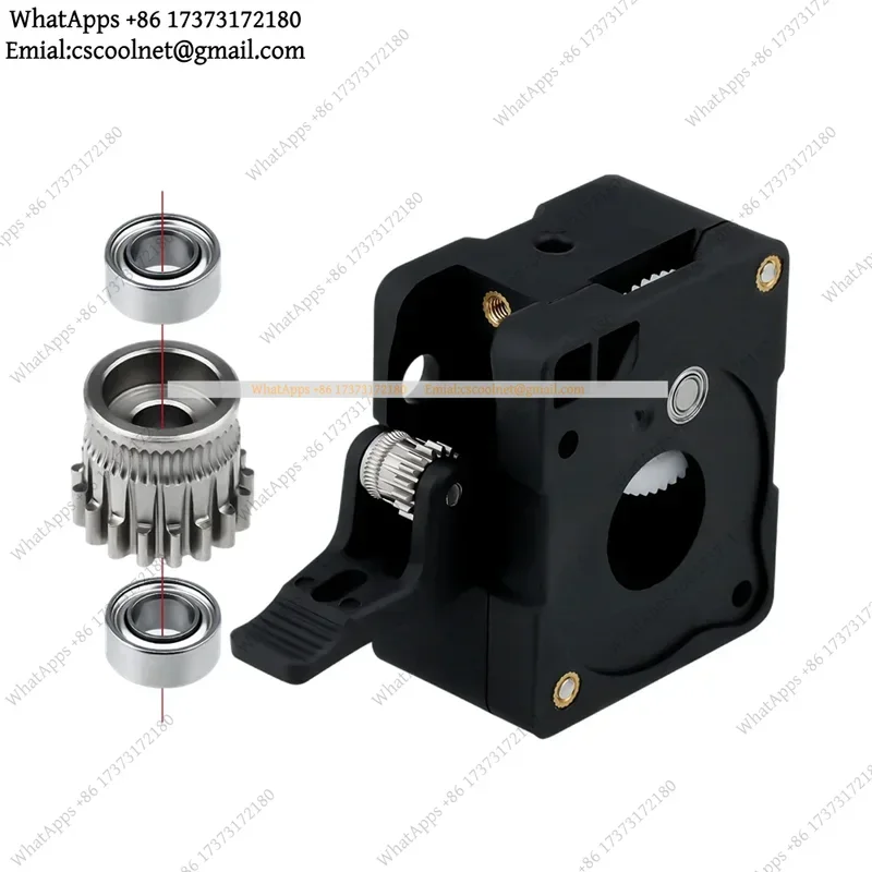 L22A Dual Gear 3D Printer Parts Quenched Nickel-Plated Reduced-Speed Extruder Drive Upgrade Integrated Geared Extruder