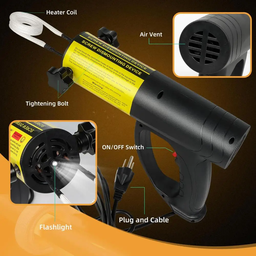 1500W Handheld Magnetic Induction Heater Kit Rusty Screw Bolt Removal Tool Electromagnetic Heat Machine