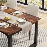 Tribesigns 63"x31.5" Dining Table, Industrial Kitchen Table for 6-8 Person, Rectangular Dinner Table for Dining Room Kitchen 3