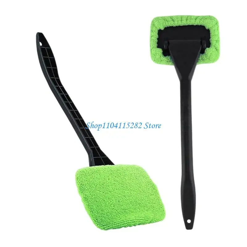  Multifunction Windshield Wiper Defogger 2 Piece Microfiber Brush Head and Rubber Scraper for Effective Car Glass Care - Image 5