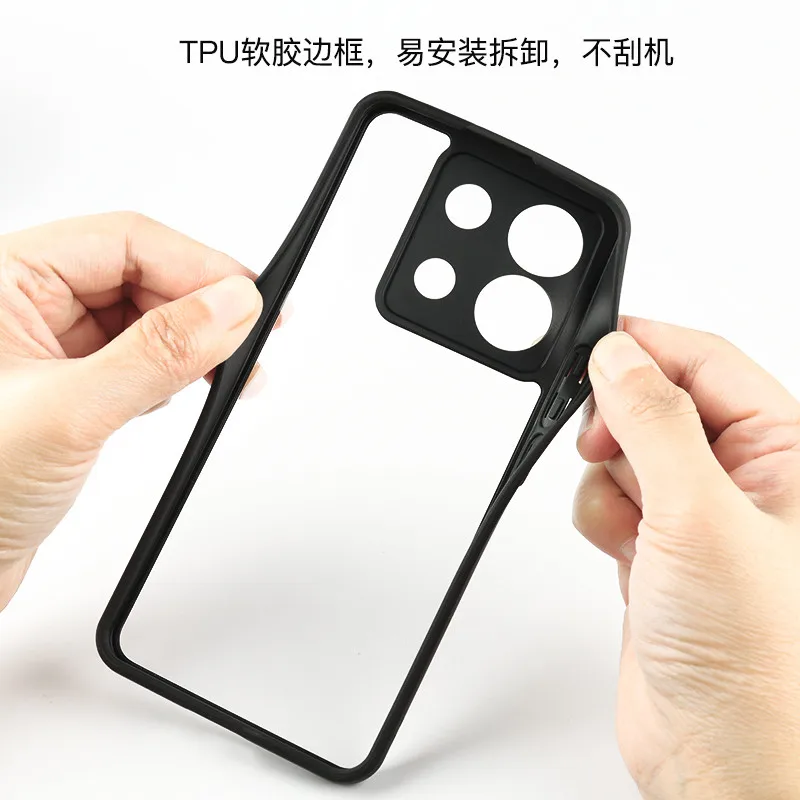 For Xiaomi Redmi Note 13 Pro 5G Case Redmi Note 13 Cover TPU Frame Plastic Bumper Protective Phone Cases Redmi Note 13 Pro Plus