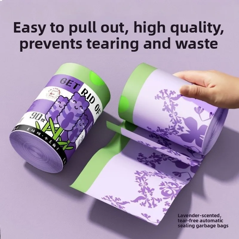 Thickened Drawstring Kitchen Plastic Garbage Bags Home Use Handheld Large Size Household Cleaning Tools Double Drawstring