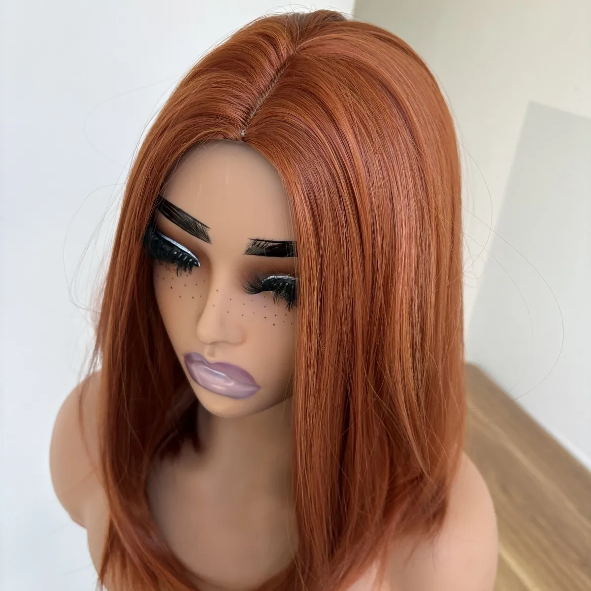

Short Straight Copper Red Synthetic Hair Heat Resistant Dress Up Wigs