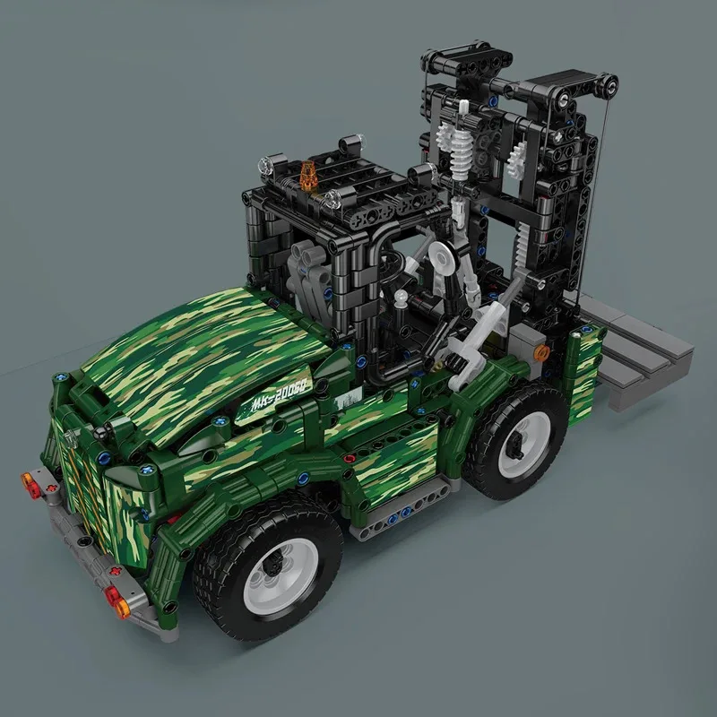 قالب الملك 20050 ألعاب السيارات التقنية RC الرافعات الشوكية العسكرية بنة التجمع نماذج من الشاحنات الطوب مجموعة الاطفال هدية الكريسماس