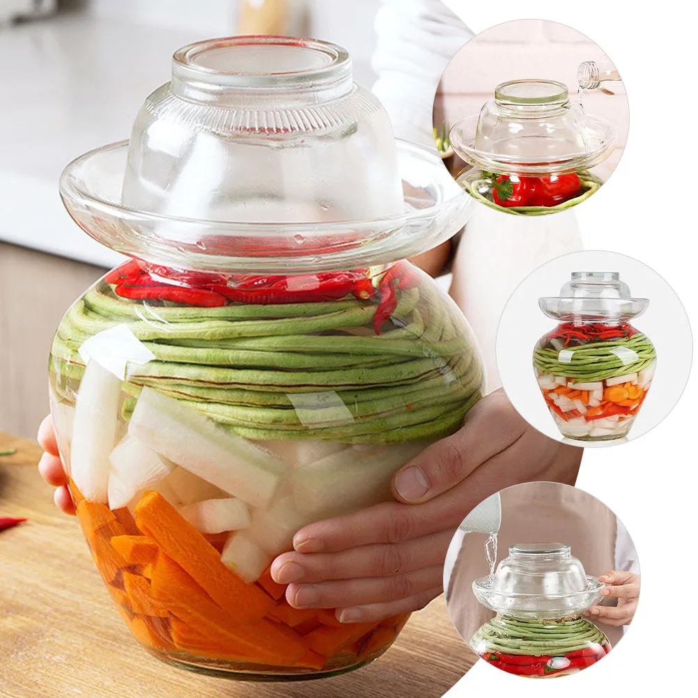 

Pickle Jar Sealed Lid 2.5kg Glass Cover for Food Jars Long Lasting Simple Design Jar Lids Lid for Food Container Sealing