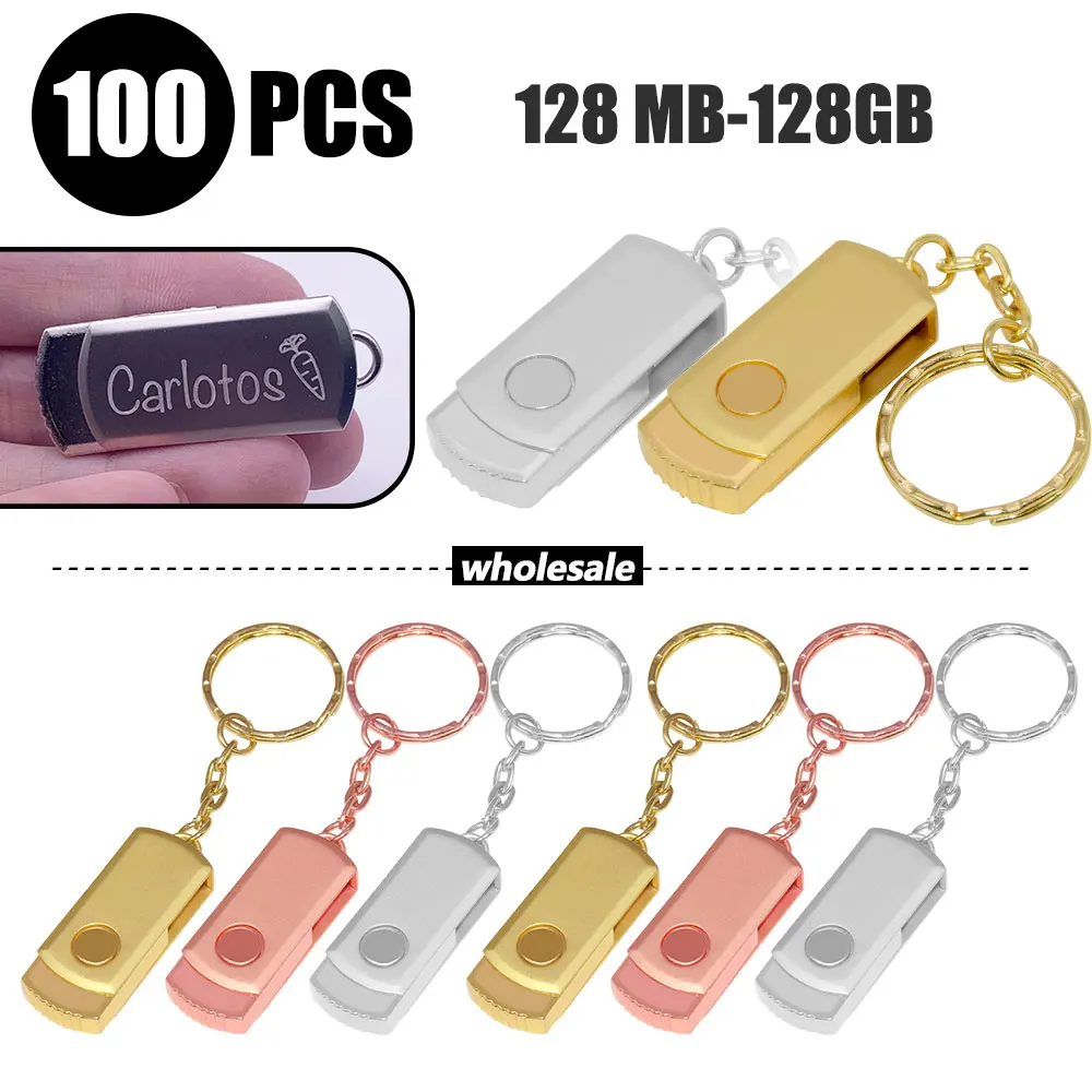 

Custom logo 100PCS Factory Wholesale Pendrive USB 16GB 32GB 64GB 128GB USB key 2.0 USB flash drive printing
