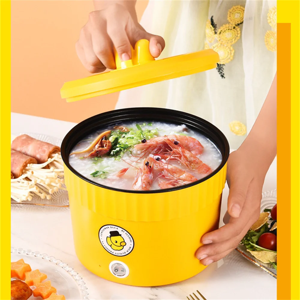 Mini Electric Cooking Machine Hot Pot Non-stick Cooking 1-2 People Single Household Pan Multifunction Electric Cooker for Home