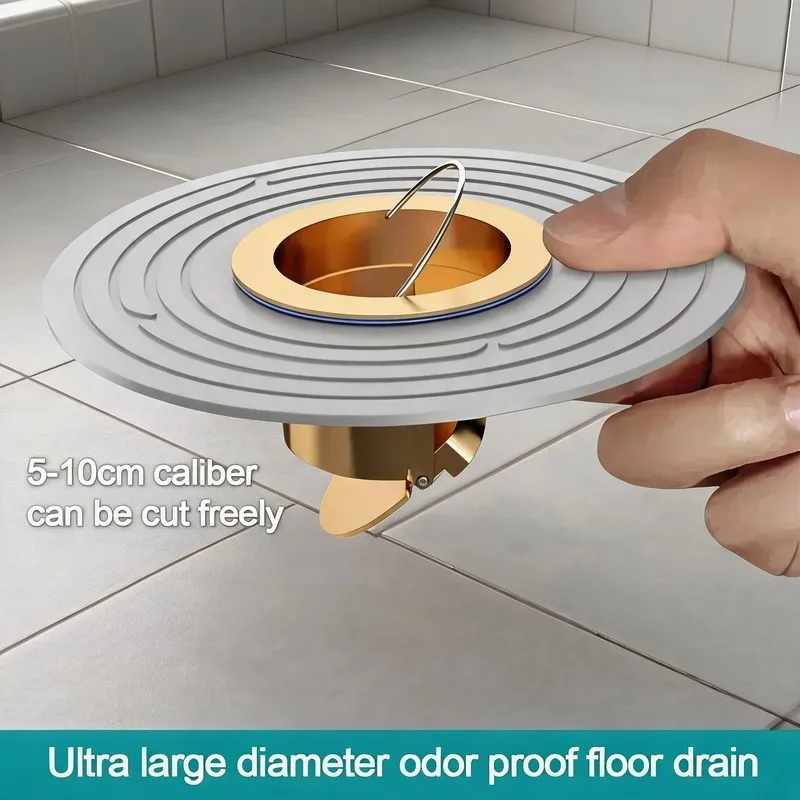 Large Size Brass Floor Drain Core Odor And Insect Proof Floor Drain Core Sewer Rapid Drainage Bathroom Floor Drain Core 1PC