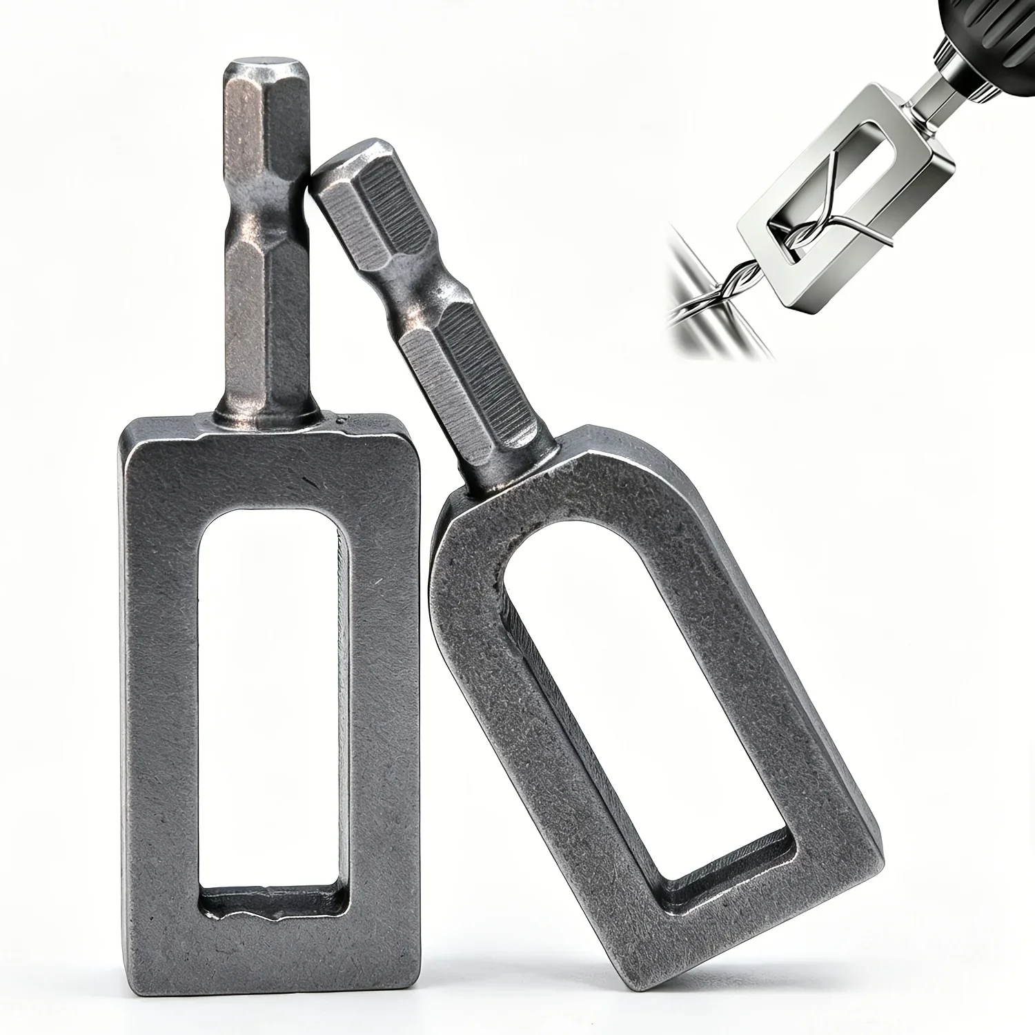 1/2pcs Large Diameter Multi-Functional Wire Twisting Tool Standard Hexagonal Shank Compact Size Iron Wire Knotting Connector