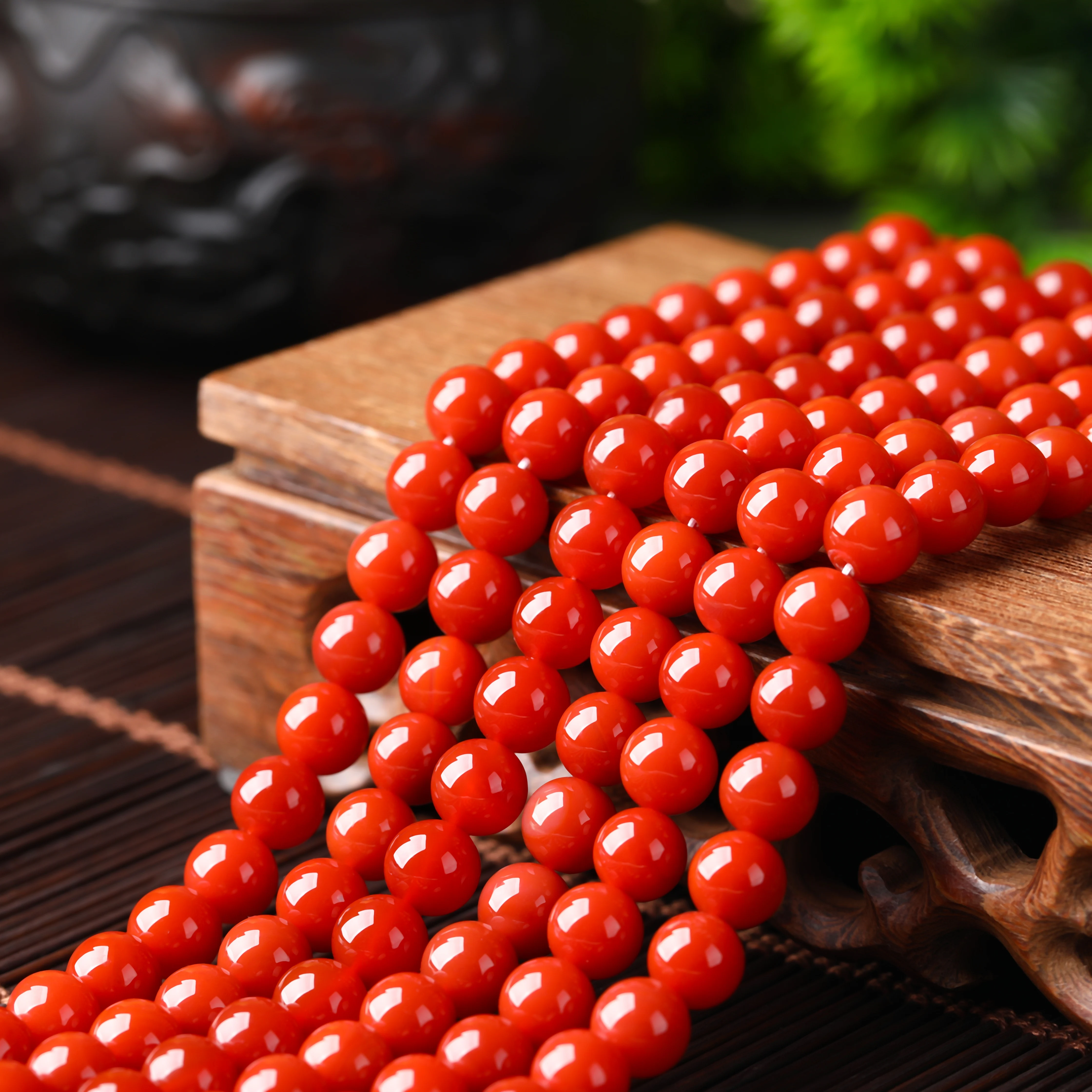 Natural Stone South Red Agate Beads Round Loose Spacer NanHong Agate Bead for Jewelry Making DIY Necklace Bracelet Accessory