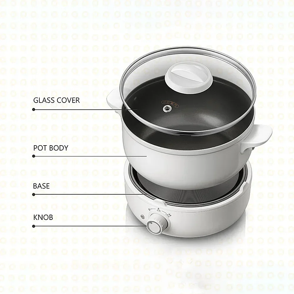 وعاء تسخين كهربائي من النوع المنفصل بسعة كبيرة، مقلاة غير لاصقة لطلاب المهجع، وعاء طبخ المعكرونة الكهربائية