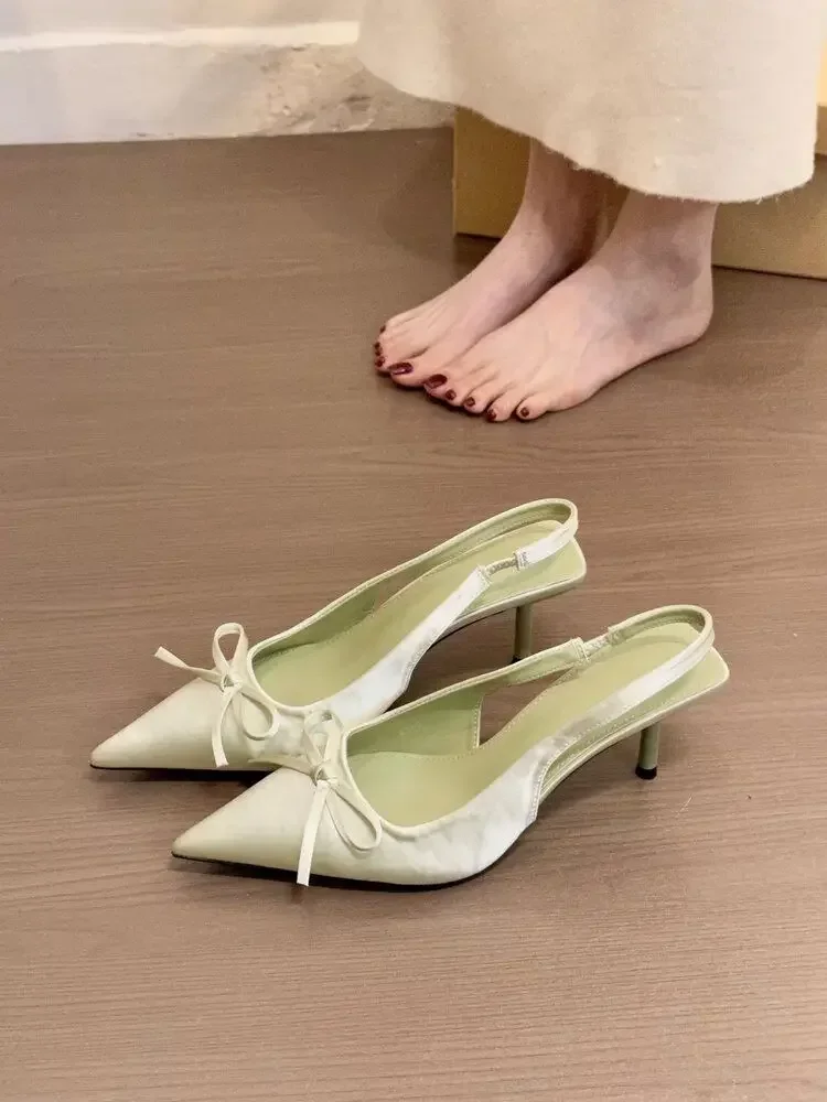 2026 Neue Slip-on High Heel Damen Sandalen Mode Schmetterlingsknoten Slingback Pumps Stripper Party Damensandalen – Detail 11