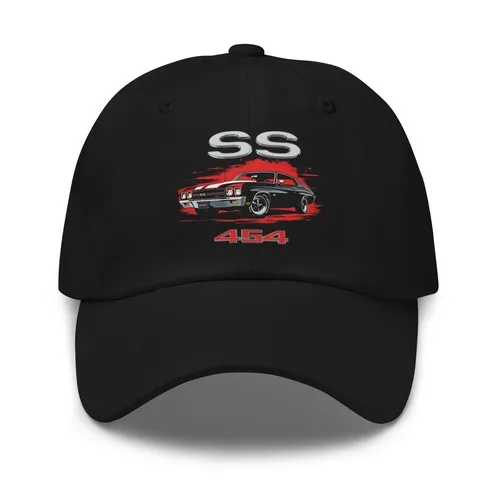 Chevelle SS 454 Dad Hat – Classic 1970 Muscle Car Cap with Bold Red and Black De