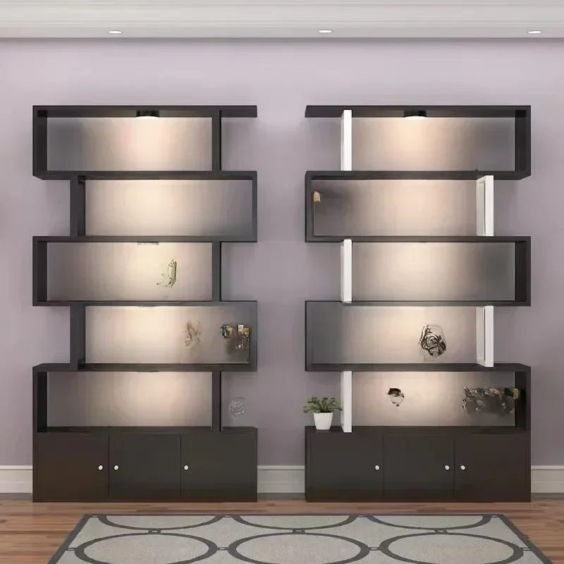 

Excellent Best Seller First Hot Sales Beauty Hair Salon Store Display Rack Wood Storage Cabinet Book Shelf