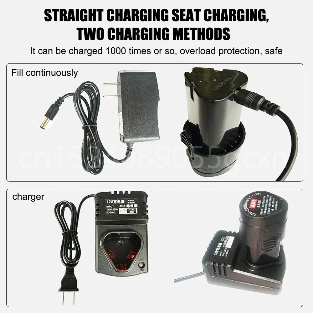 Bateria de lítio recarregável doméstica 12v pode ser usada como ferramentas elétricas chave de fenda elétrica furadeira elétrica bateria de íon-lítio