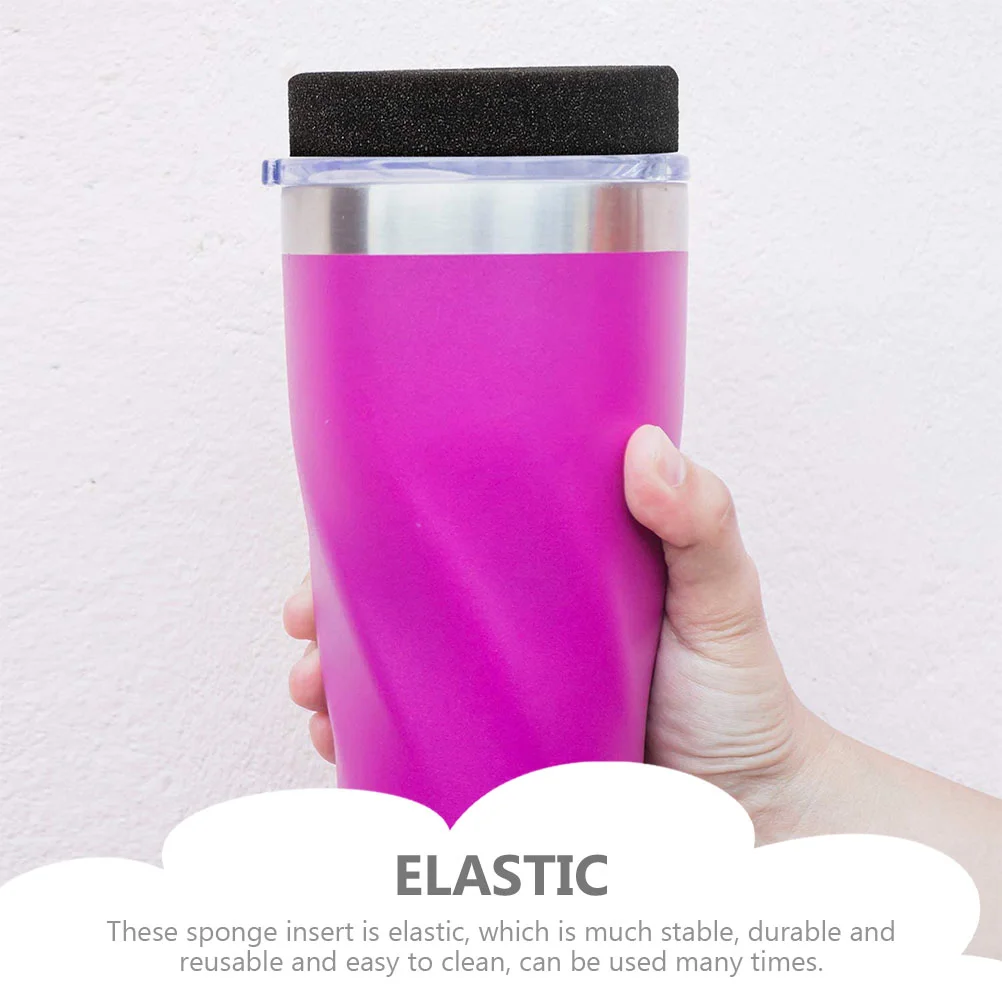 8 Pcs Sponges Cylindrical Cylinder Inserts Heart-shaped Cup Rotary Turner Supplies Black for