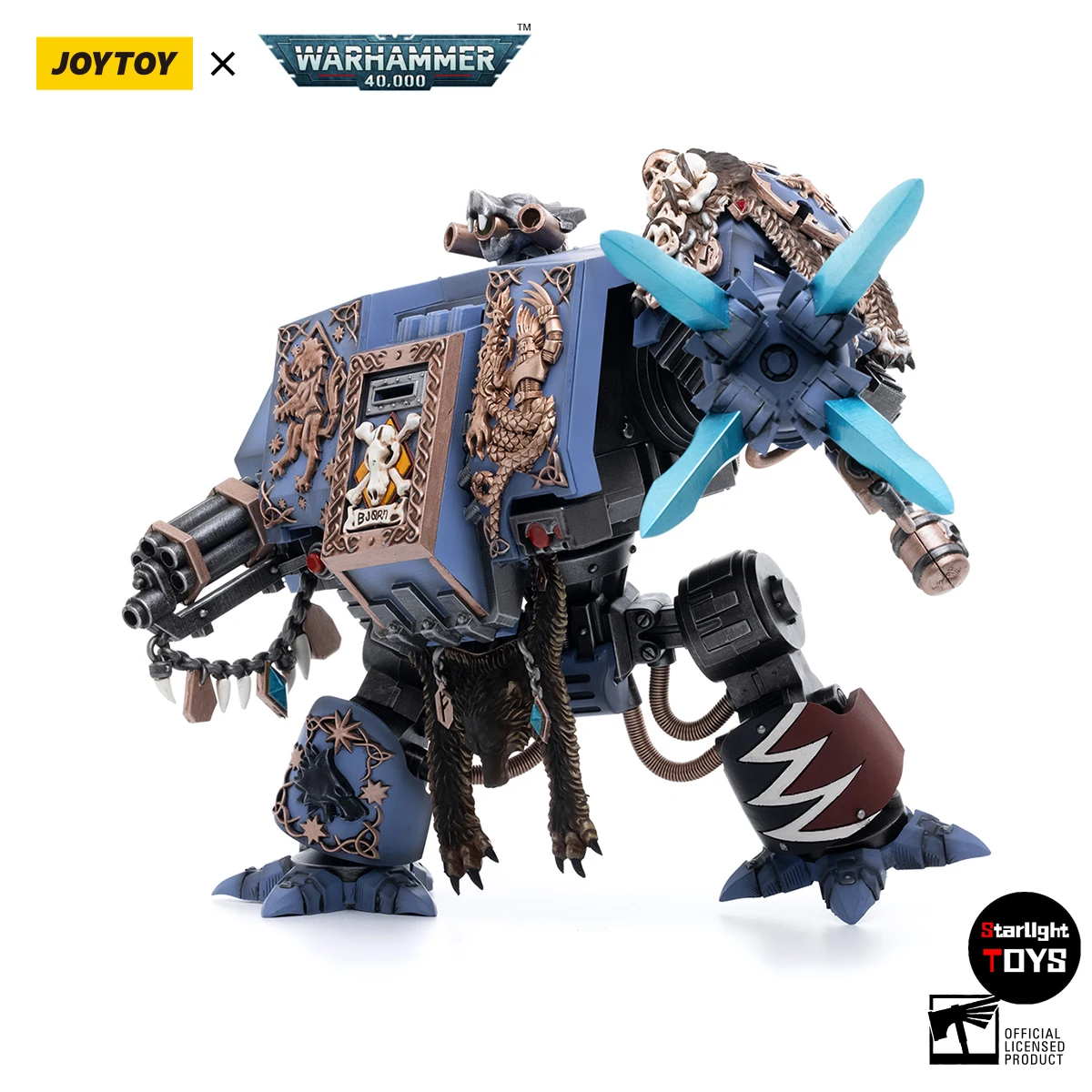 【متوفر】JOYTOY 1/18 عمل الشكل Warhammer 40K Space Wolves Bjorn دمية لعبة مجسمة ذات يد سقطية