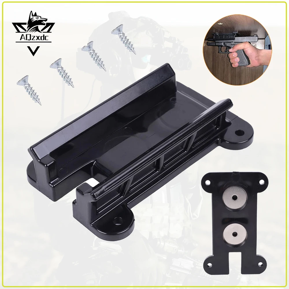 

Tactical Quickdraw Gun Magnetic Rack Airsoft Flat Top Concealed Gun Magnet Mount Holster for Vehicle Home Truck Car Wall Safe