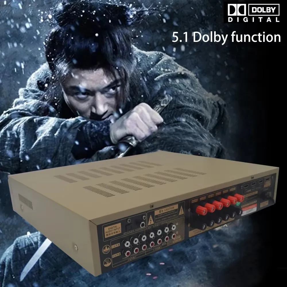 Sunbuck Lossless Bluetooth 2000W  HD AV  Power Amplifier USB Fiber Coaxial DTS Dolby AC-3 Home Theater 5.1 Power Amplifier Audio