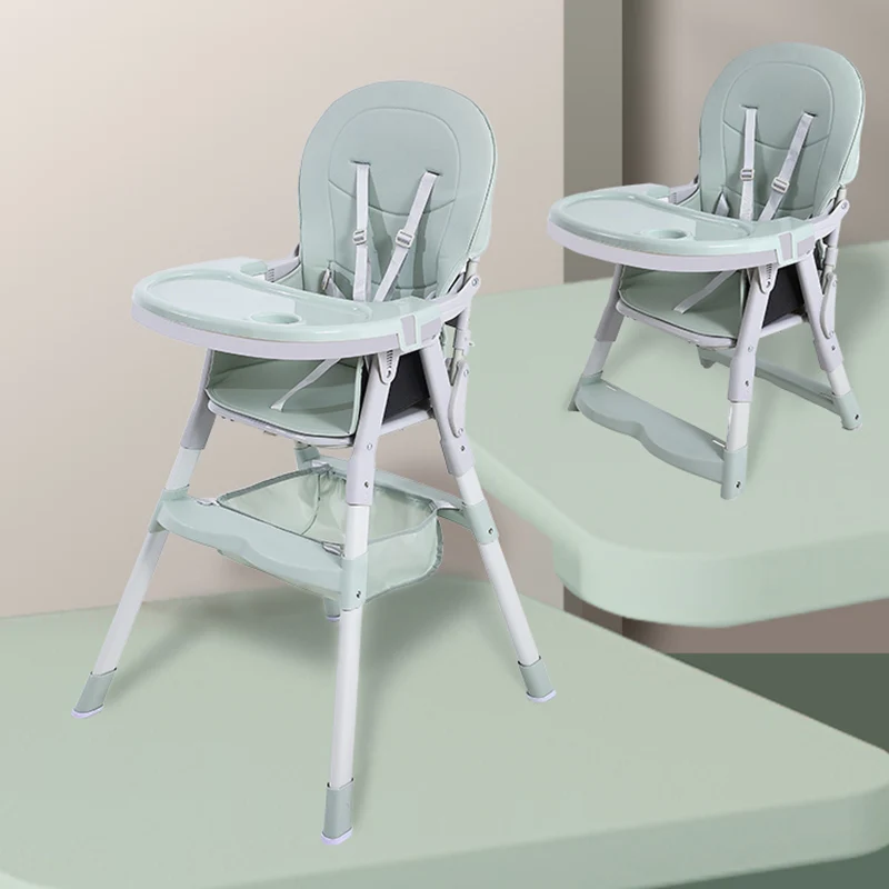 

Kids Platform Baby Chair Feeding High Kitchen Chair Wheels Dining Foldable Child Silla Plegable Infantil Bedroom Furniture