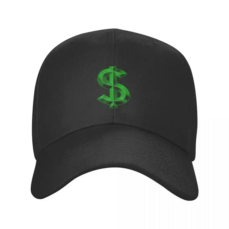 Green Dollar Sign - Single Baseball Cap Trucker Cap Custom Cap hiking hat Man Women's