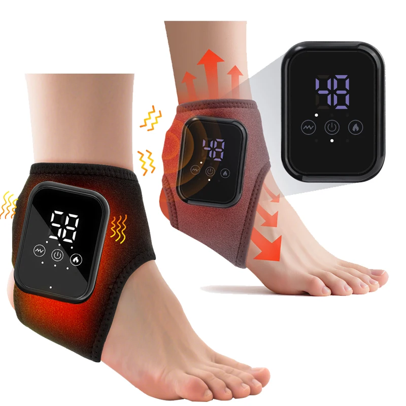 Тепловой массажер для ног, горячие компресы, вибрационный массажер, дышащий материал, USB-массажер для ног и лодыжек, защита горячего компресса ﻿