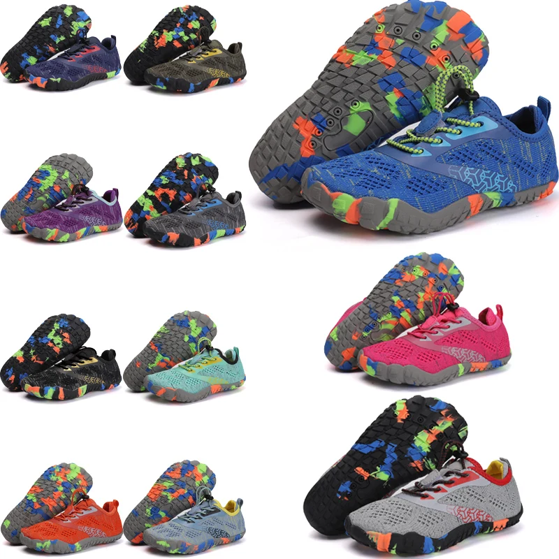 Nuevos zapatos acuáticos para niños, zapatos de agua descalzos para playa de secado rápido, sandalias de natación para niños y niñas, zapatillas transpirables para bucear, navegación, surf