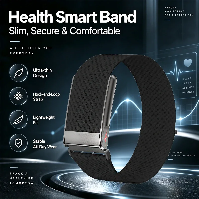 Al Screen-Free Smart Band ECG AI Health Analysis Heart Rate Sleep Sleep Monitor 24/7 Monitoring BT Call Reminder Smart Watch
