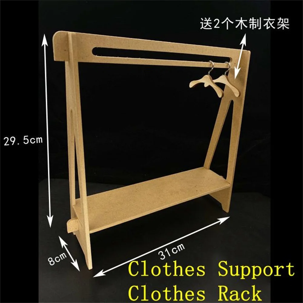 

Best Sell 1/6th Modern Trendy Cozy Life Decor Dressing Hanger Wardrobe Clothing Support Rack Model For OB Doll Accessories