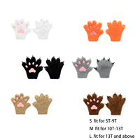 Furry Fur Cat Wolf Fox Dog Fluffy Animal Paws Claws Gloves Mittens Hands Costume Cosplay Halloween Christmas for Kids