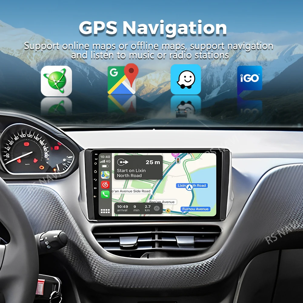 Plug and Play Android 15 Per Peugeot 208 2008 2012-2018 2K QLED Android Autoradio Lettore Video Multimediale GPS Stereo CarPlay 4G