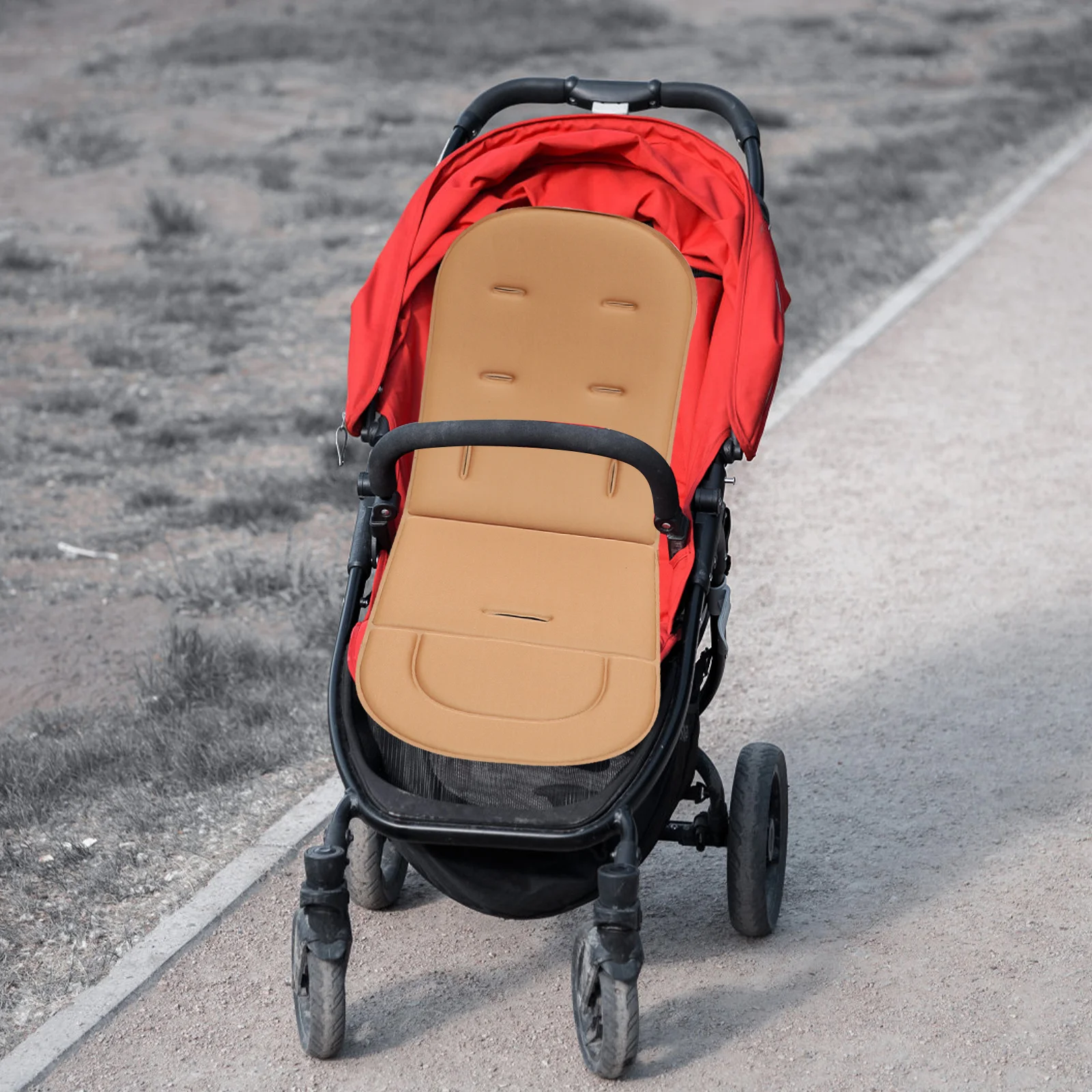 เบาะรองนั่งเด็กอเนกประสงค์แบบหนา ผ้าฝ้ายเนื้อนุ่ม สำหรับรถเข็นเด็ก เก้าอี้สูง ถอดซักได้ สำหรับเด็กแรกเกิด