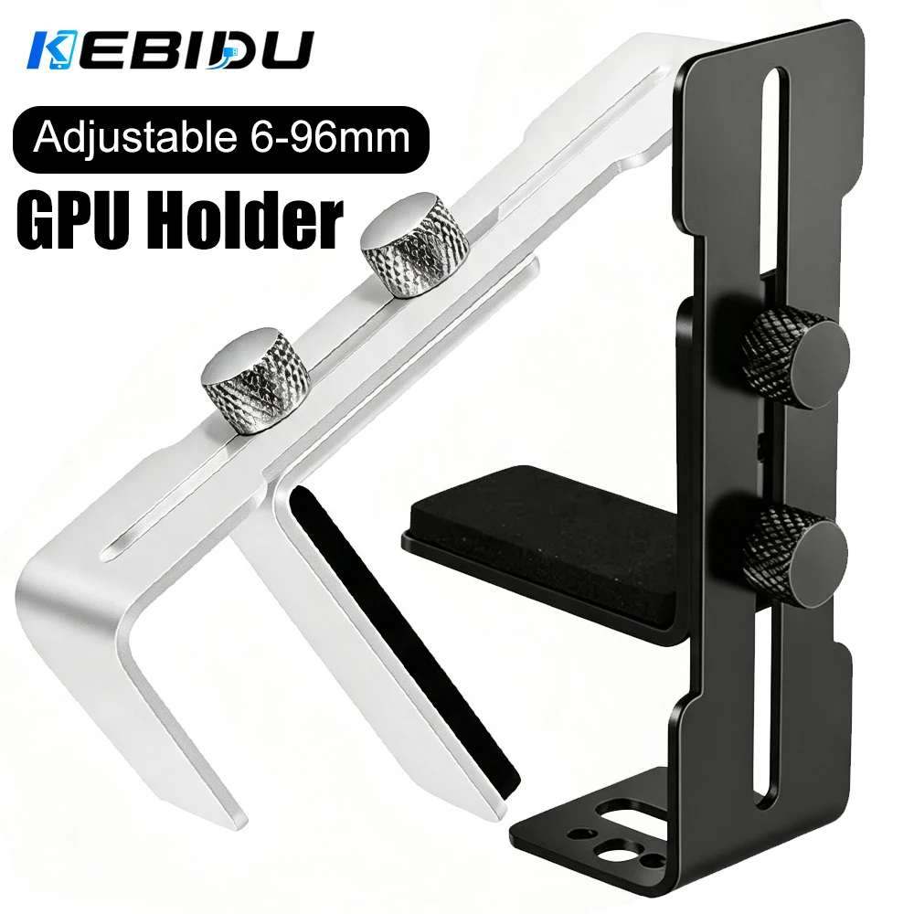 KEBIDU 6‑96mm Adjustable Anti‑Sag GPU Holder Metal Graphics Card Support Chassis Fan Fixed Bracket For ATX ITX Desktop PC Case
