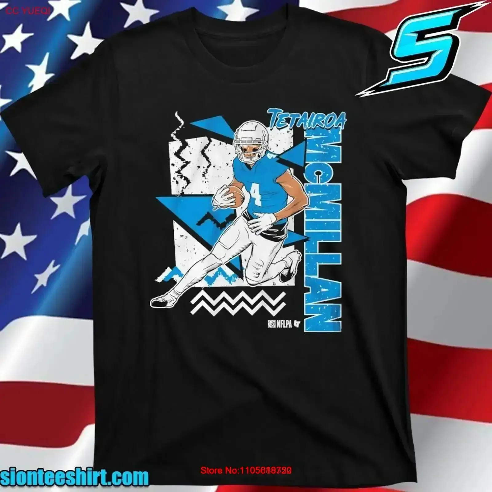 Camiseta Tetairoa McMillan Estilo Años 90 2025 Talla S-5XL Vintage Lavada para Hombre Ligeramente Holgada para Uso Diario con Gráfico de Moda