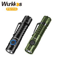 Wurkkos FC11C 519A USB-C Rechargeable EDC 18650 Flashlight Max Output 1200 LM IP68 Waterproof Magnetic Tail Hiking Travel Torch