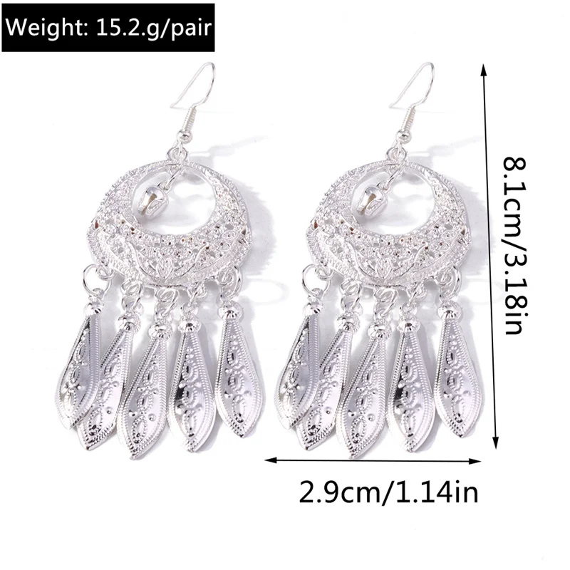 Aihua Silberfarbene Lange Quasten-Ohrhänger mit Pfau- und Schmetterlingsmotiv für Damen, Hochzeits- und Party-Schmuck, Geschenke, Trendige Ohrringe – Detail 20