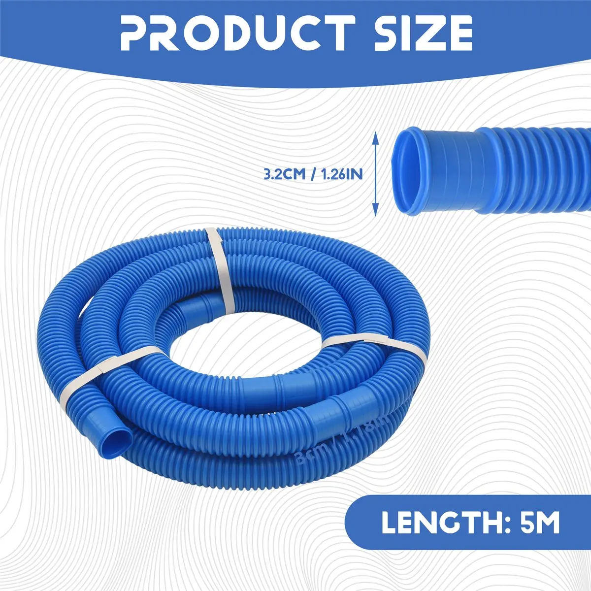 ~30% 5M Swimming Pool Vacuum Cleaner Hose Suction Swimming Replacement Pipe Pool Cleaner Tool Swimming Pool Cleaning Hose