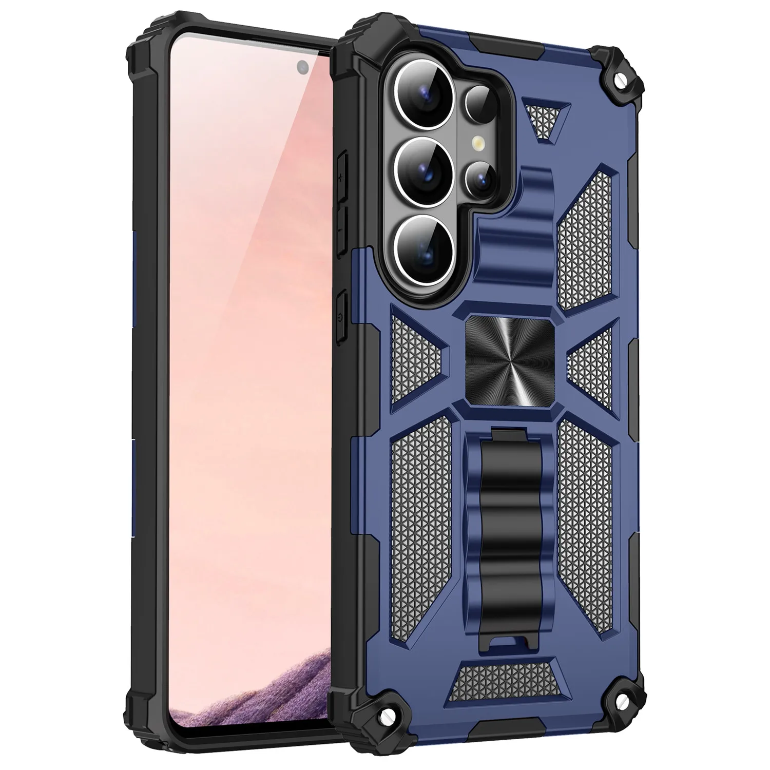 Tarnmuster Anti-Schock-Hülle für Samsung Galaxy S26 Ultra S25 FE S24 A56 A16 A17 A37 A57 Militärische Rüstung mit Integriertem Ständer – Detail 14