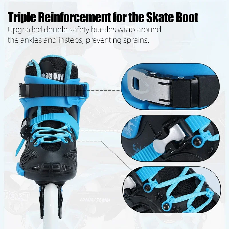 الكبار حذاء تزلج بعجلات الرجال النساء 3/4 عجلات المهنية سرعة أحذية التزلج سباق زلاجات دوارة حرة الاستخدام المزدوج معدات اللياقة البدنية