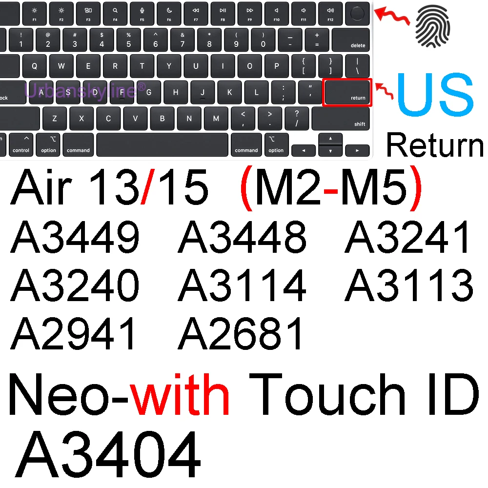 Tastatur Abdeckung für Macbook Air 13 M1 11 Pro 13 14 Max 16 Touch Bar ID 15 17 12 Retina silikon Protector Haut Fall A2337 A2442