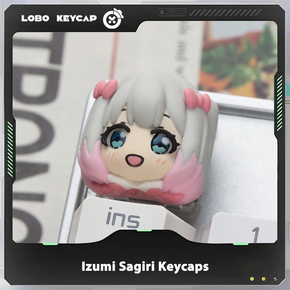 Izumi Sagiri-Capuchons de clavier mécanique en résine, faits à la main, accessoires de jeu personnalisés, cadeau de joueur mignon